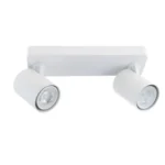 Barra Sobrepuesto Doble Gu-10 Blanco Mate Megabright (No Incluye Ampolleta)