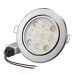 Foco Led Embutido Dirigible Frío 6500k 12W Aluminio
