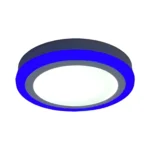 Panel Plafón Led Bicolor Azul Embutido Redondo 6W+3W