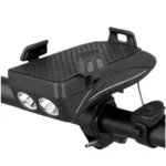 Luz De Bicicleta Mtb 400 Lm+Porta Celular+Bocina