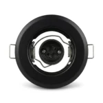 Base Metalica Negro Para GU10 Ø84mm Incluye Soquette