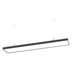 Lámpara Lineal Colgante 120 Cm x 10 cm Barra Led Negro 48w 220v
