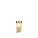 Lampara Colgante Induvidual Elegante Dorado 3 tonos de Luz Dorado - Imagen 2