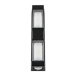 Aplique Exterior Led 2x5w Rectangular Color Negro 3000k Calido