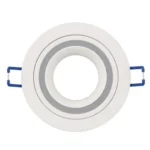 Base Bisel Color Blanco IP20 Para Ampolletas MR-16 y GU10 Embutido SIN AMPOLLETA