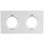 Base Bisel DOBLE Color Blanco Cuadrado IP20 Para Ampolleta MR-16 y GU10 Embutido SIN AMPOLLETA