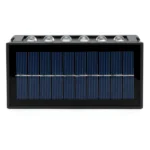 Lampara Solar 12 Led Exterior Aplique De Muro Frío