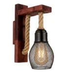 Aplique de Madera con Cuerda (NO incluye ampolleta)
