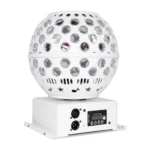 Bola de Discoteca Giratoria Blanco RGBW, DMX, Musica