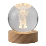 Esfera de Cristal Fotosfera Luminoso de 8 cm, Usb Modelo Astronauta 2