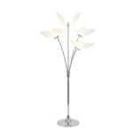 Lámpara de Pie Diseño Mariposas 150 A 170cm Plateado