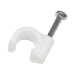 Grampa Coaxial 9Mm Blanco 100 Uni - Imagen 2