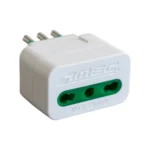Macho Adaptador 16a-10a C/T Y Alveolos Protegidos-Blanco MEC