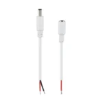 Conector Cable Macho y Hembra Con Seguro Para Luces LED, 5,5x2,1 DC 12/24V, (PAR)