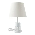 Lampara Base Led y E27 Para Velador-Escritorio BLANCO con Interruptor