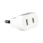 Macho Adaptador Schuko 10a Color Blanco Con Protección - Imagen 2