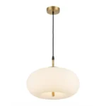 Lámpara Colgante Globo Blanco Amp E-27 x 2