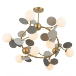 Lámpara Gold 9 Bolas Vidrio Blanco/Colores Amp G-9 X9 - Imagen 2
