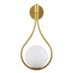 Aplique Pared Gold Esfera vidrio Ampolleta E-27 - Imagen 2