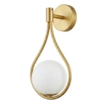 Aplique Pared Gold Esfera vidrio Ampolleta E-27 - Imagen 3