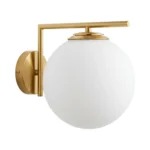 Aplique Muro Esfera Gold Rosca E14 Led Con Ampolleta